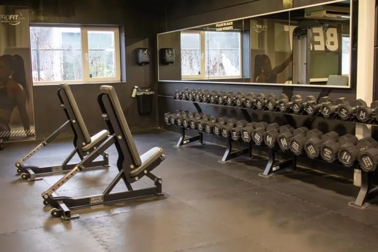 Pro Fit Gym Nieuw Vennep Dumbbell Rack With Benches